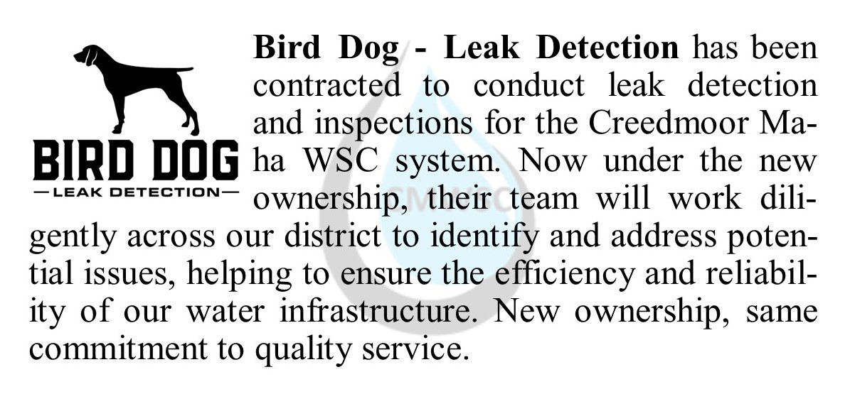 Image of Bird Dog logo and notice